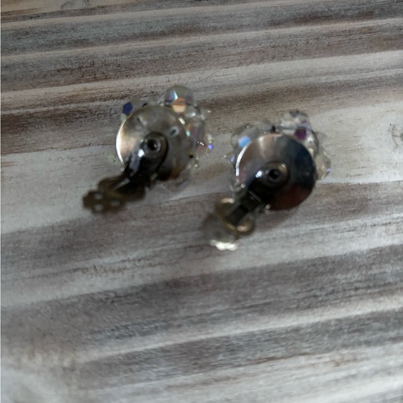 AB crystal double strand bracelet and earrings mid-century - Picture 13 of 13